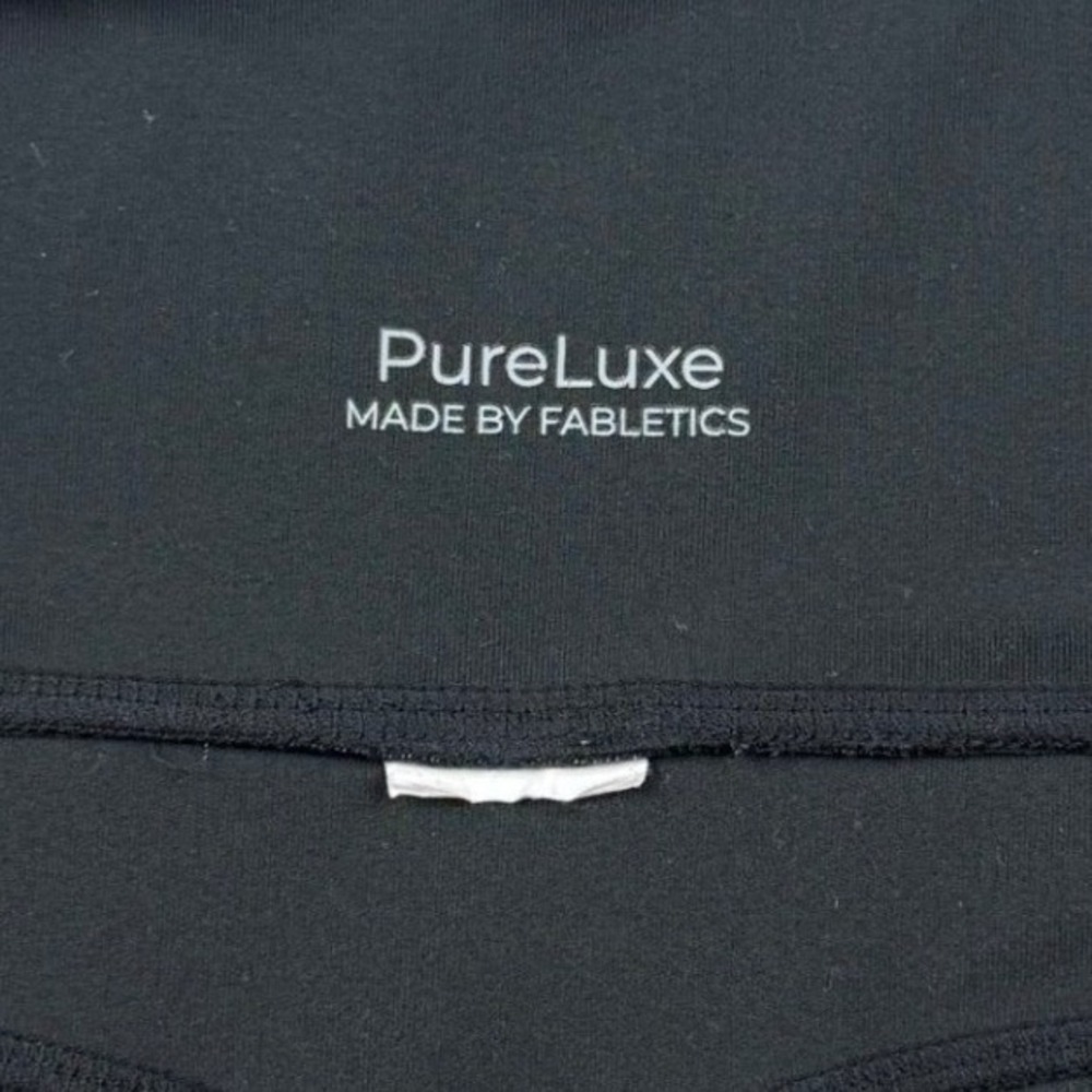 Fabletics PureLuxe Flare Yoga Pants Womens Size L? Black High Waisted Athleisure - Picture 2 of 6